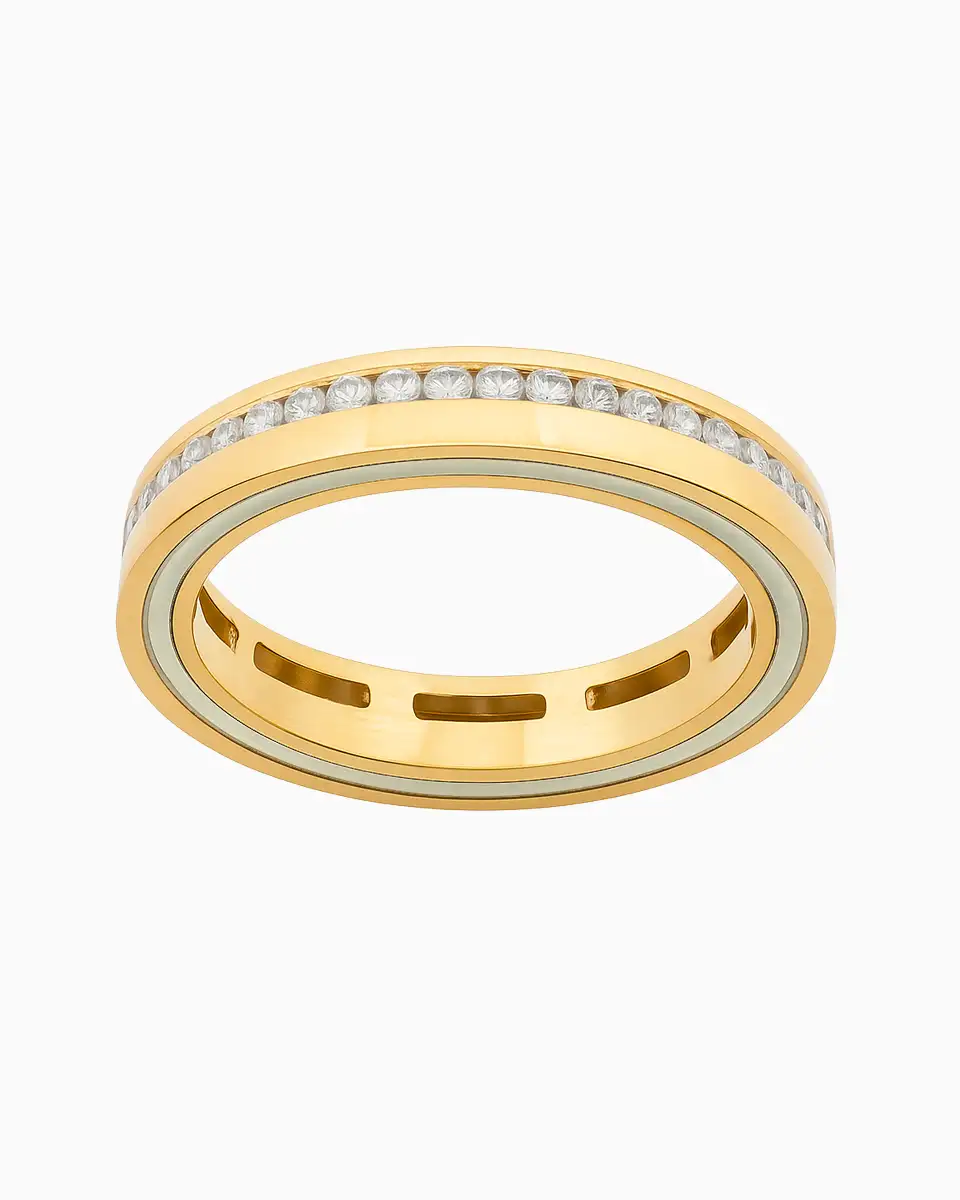 Anel Simbiose Ouro Branco